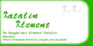 katalin klement business card